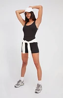 PAC 1980 WHISPER Black Active Thick Strap Speedwalker Short Onesie