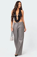Edikted Draped Open Back Top