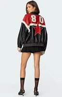 Edikted North Star Faux Leather Jacket