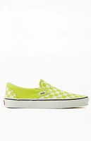 Vans Yellow Classic Checkerboard Slip-On Sneakers