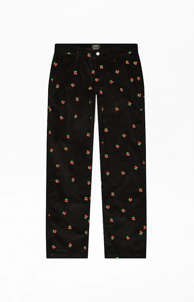 WeSC America Inc Embroidered Relaxed Fit Corduroy Pants