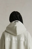 Fear of God Essentials Women's Heather Stone Classic Zip Up Hoodie