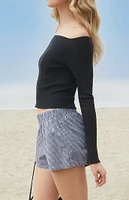 John Galt Mayson Off-The-Shoulder Long Sleeve Top