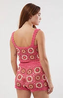 MINKPINK Harlow Crochet Tank Top