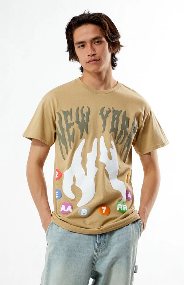 Pacsun New York Puff Graphic T-Shirt