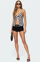 Edikted Nix Striped Split Front Top