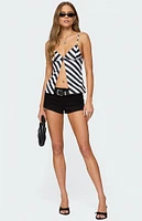 Edikted Nix Striped Split Front Top