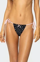 Edikted Leigh Polka Dot String Bikini Bottom