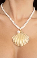 Ettika Scallop Shell Pendant Necklace