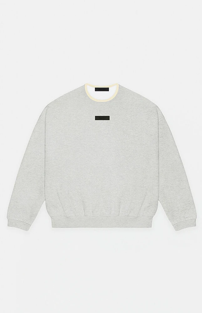 Fear of God Essentials Light Heather Grey Crew Neck Sweatshirt