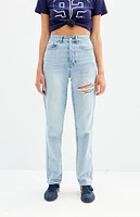 PacSun Light Indigo Ripped Dad Jeans