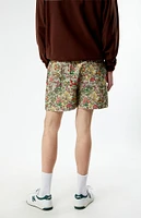 PacSun Tan Floral Tapestry Shorts