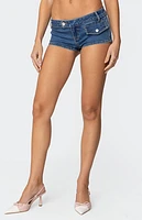 Edikted Bryan Denim Micro Shorts