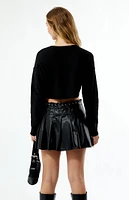 Glamorous Faux Leather Grommet Mini Skirt