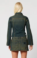ABRAND 99 Xena Low Rise Denim Mini Skirt