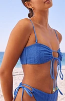 ONEONE Blue Hannah Bandeau Bikini Top