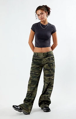 PacSun Camouflage Lightweight Low Rise Baggy Pants