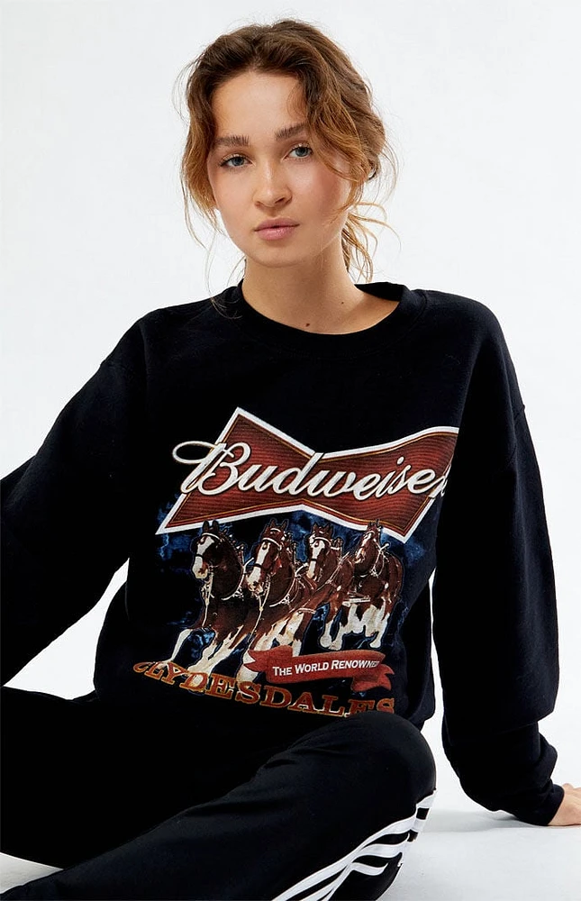 Junk Food Budweiser Crew Neck Sweatshirt