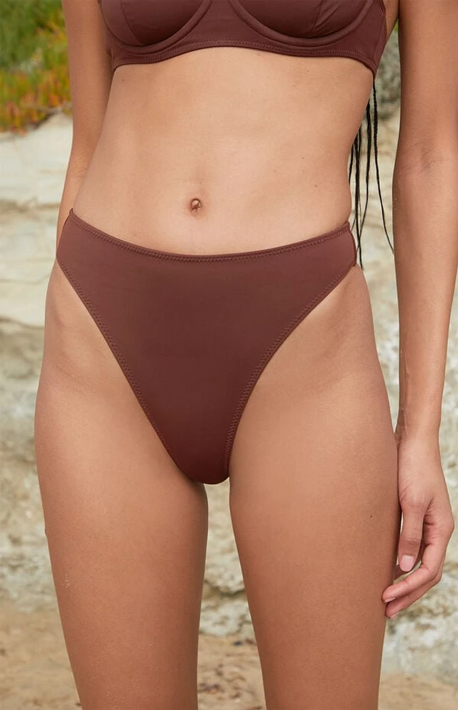 Pacsun Brown Poppy High Waisted Bikini Bottom