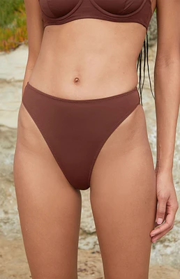 PacSun Brown Poppy High Waisted Bikini Bottom