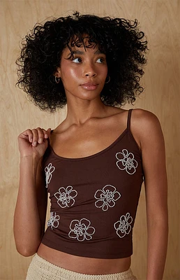 Your Favorite Mia Floral Beaded Cami Top