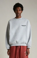 Fear of God Essentials Light Heather Grey Fleece Crew Neck Sweatshirt