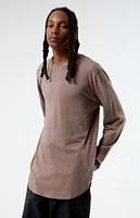 PacSun Basic Fit Scallop Long Sleeve T-Shirt