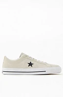 Converse Off White One Star Pro Suede Shoes