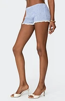 Edikted Antonia Gingham Scrunch Shorts