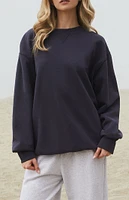John Galt Dark Blue Erica Crew Neck Sweatshirt