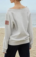 John Galt Stelle USA Off-The-Shoulder Sweatshirt