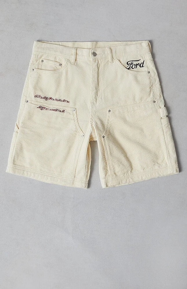 FORD California Special Corduroy Workwear Baggy Carpenter Shorts