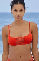 Stone Fox Red Dario Strappy Bralette Bikini Top