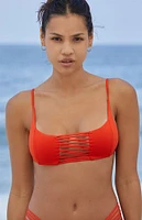 Stone Fox Red Dario Strappy Bralette Bikini Top