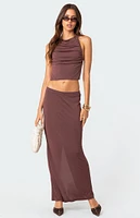 Edikted Kenzie Slit Maxi Skirt