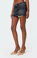 Edikted Scarlett Washed Denim Mini Skirt