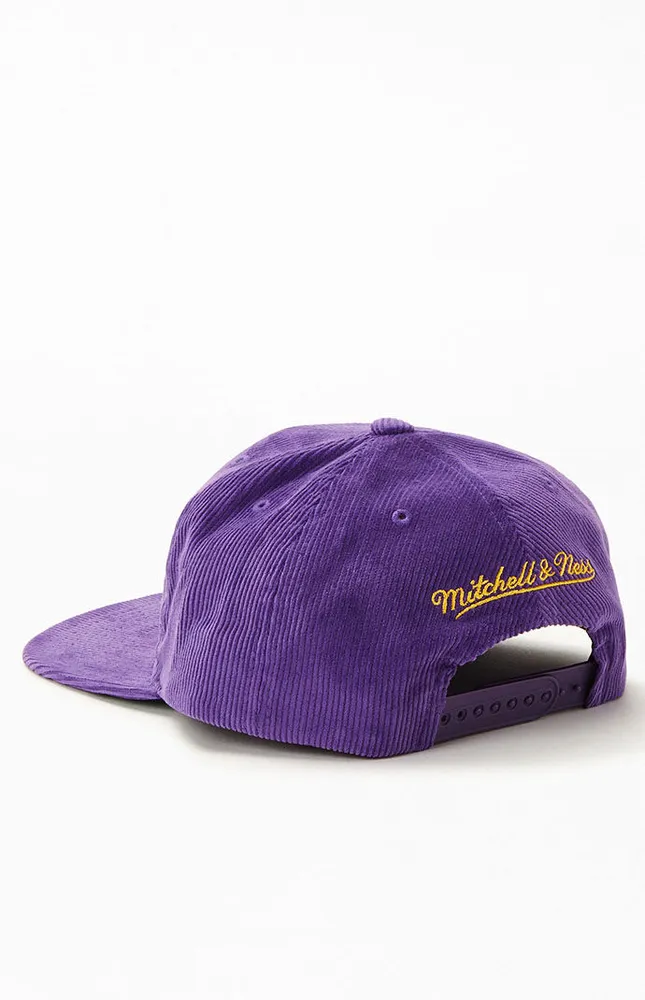 LA Lakers Corduroy Snapback Hat