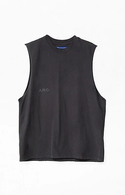 A.R.C. Black Vintage Wash Comfort Cut Off Muscle T-Shirt