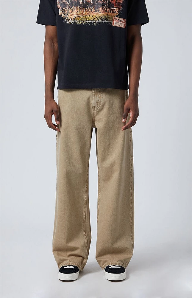 PacSun Tan Extreme Baggy Carpenter Jeans