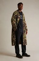 Fear of God Essentials Woodland Camo Nylon Trench Jacket