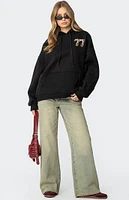 Edikted Leopard 77 Oversized Hoodie