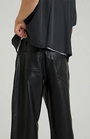 PacSun Black Vegan Leather Baggy Pants