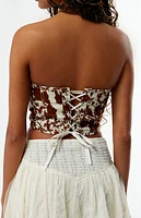 Pacsun Bessie Denim Corset Top