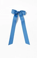 LA Hearts Blue Ribbed Single Loop Bow Barrette