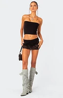 Edikted Kaylie Sheer Lace Mini Skirt