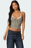 Edikted Lacey Layered Tank Top