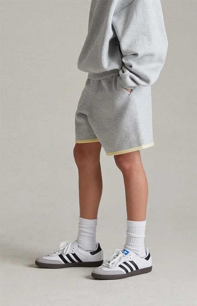 Kids Fear of God Essentials Light Heather Grey Sweat Shorts