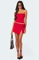 Edikted Selena Asymmetric Wrap Mini Skirt