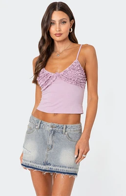 Edikted Veda Ruffled Tank Top