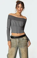 Edikted Daren Off Shoulder Knit Top